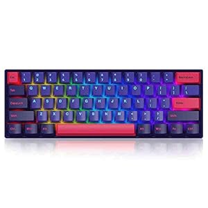 EPOMAKER NEON 3061 60% RGB Bluetooth 5.0 Wireless/Wired NKRO Mechanical Keyboard, Programmable with Double Shot PBT Keycaps (Gateron Green Switch, NEON)