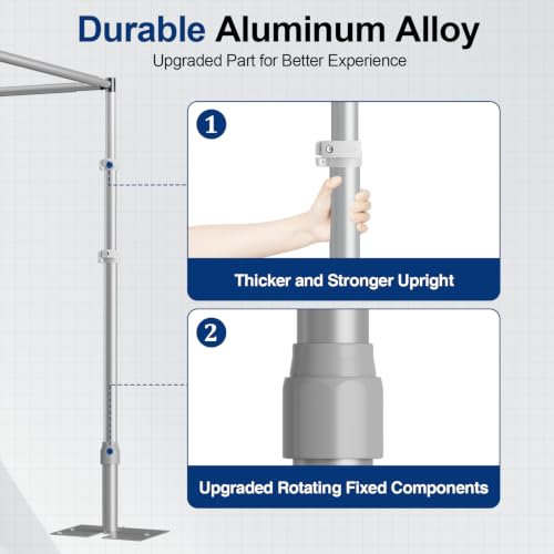 Image of EMART 10ft Square Backdrop Stand Heavy Duty, Adjustable Pipe and Drape Kit