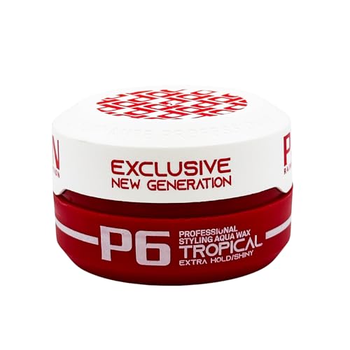 Pion Black Edition P6 Tropical Professional Hair Styling Wax 150 ml - Cire Coiffante Professionnelle Avec Tenue Extra et Aspect Brillant