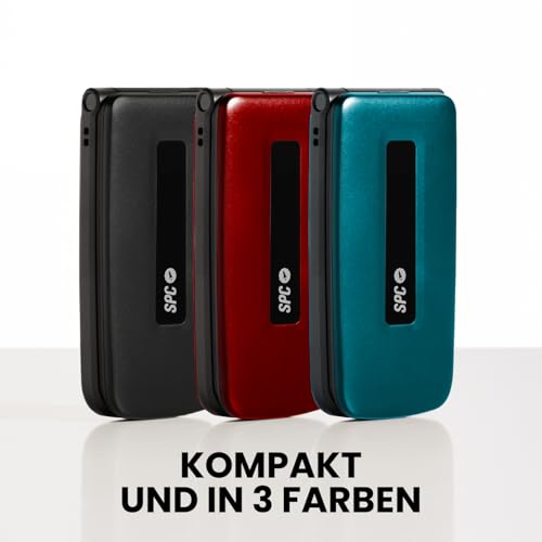 SPC Titan 2 – Klapphandy für Senioren, 4G, große Tasten, lauter Klingelton (105 dB), 2,4”-Display | Einfach zu bedienen und fern-konfigurierbar | 3 Direktwahltasten | Akku hält bis zu 7 Tage – Schwarz
