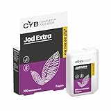CYB Minitabletten für unterwegs, 100 kleine, leicht verdauliche Tabletten im praktischen Spender – Jod Extra 330 Mikrogramm – Schilddrüsenfunktion, Nervensystem, normale Haut