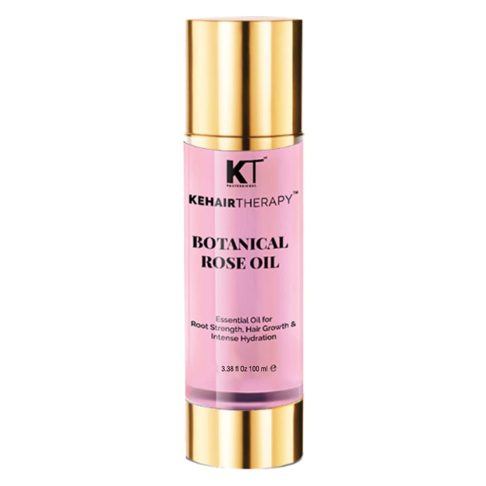 KEHAIRTHERAPY KT Professional Keratin Protein Botanical Rose Oil Serum For Dryness Reduction, Smooth, Frizz Free & Glossy Hair - 100 ml
