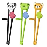 3 Pares Palillos De Entrenamiento Para Niños - Palillos Práctica - Palillos Aprendizaje Reutilizables Para Niños Y Adultos | Para Principiantes, Niños Pequeños, Diestros O Zurdos.