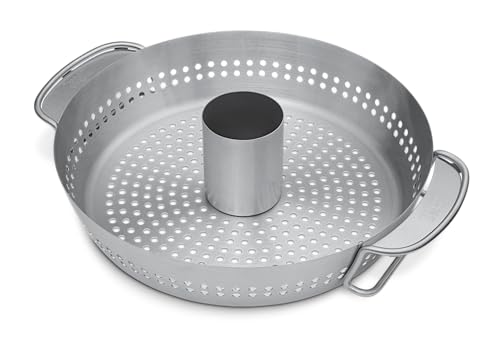 Weber Geflügelhalter Edelstahl für Gourmet BBQ System - saftiges Grillen von Hähnchen und Pute, spülmaschinenfest – Silber (8838)