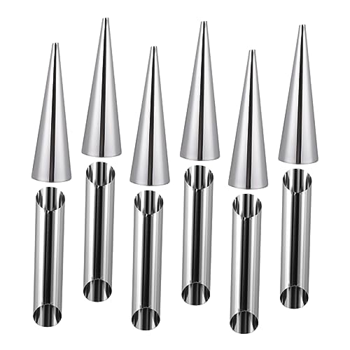 COLLBATH 12pcs Stainless Steel Croissant Baking Kitchen Gadgets for Horns Pastry Professional Baking