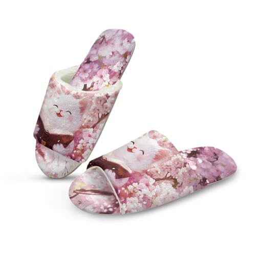 Slippers for Indoor Open Toe Fuzzy Slippers for Women Slip On Winter Shoes Non Slip Comfy House Slipper