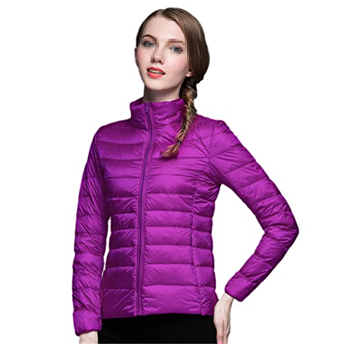Manteau chaud et ultraleger femme veste d'hiver surdimensionnee matelassee violette 4XL