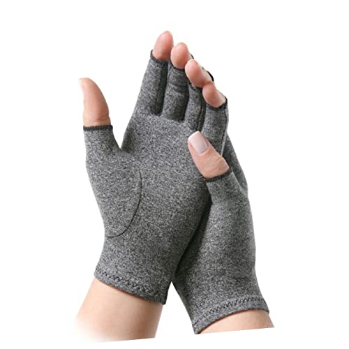 Healeved Gloves Women Men Open Fingerless Compression Gentle Compression for Hand Pain Knitting Computer Typing Gardening Cooking 3 Sizes
