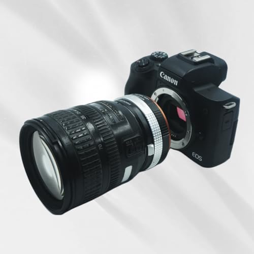 PHOLSY Lens Mount Adapter with Aperture Control Ring Compatible with Nikon G F AI AIS D AFS Lens to Canon EF-M (EOS M) Camera EOS M - Image 3