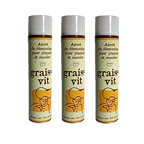 Lot 3x Bombe de graisse alimentaire - 600mL