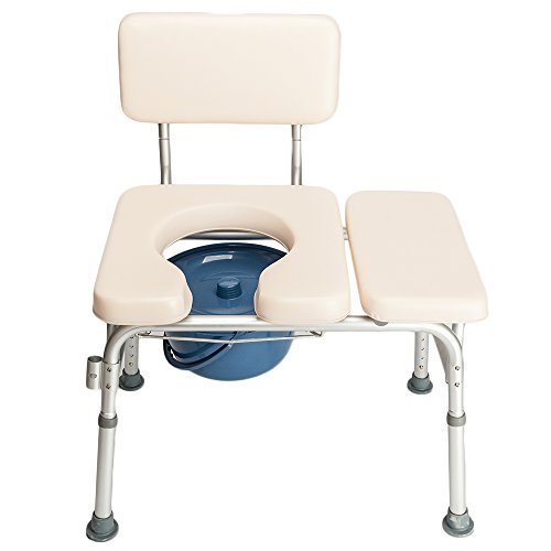 2 In 1 Bedside Commode Chair, Shower Commode Chair Shower Chair With Commode Tub, Backrest And Armrest, Elderly Toilet Chair, Bedside Commode For Elderly Disabled People Pregnant Women #TOP2