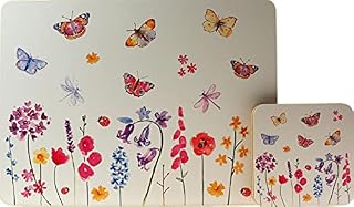 LP Set Of 4 Butterfly Garden Dinner Place Mats And Coasters