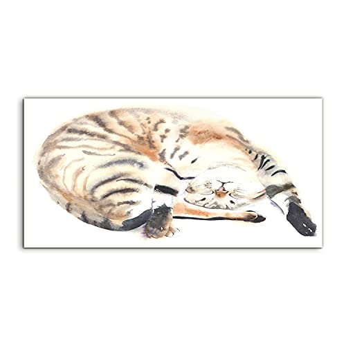Photo sur acrylique chats 100x50 cm décoration murale haut de gamme effet brillant pour séjour