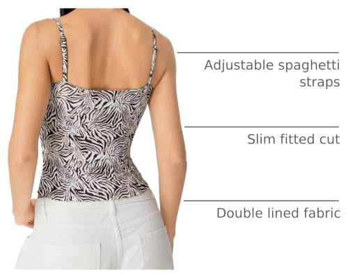 Image of QINSEN Women's Double Lined Basic Tank Top Adjustable Spaghetti Straps Sleeveless Camisole Shirts