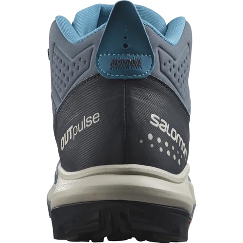 Salomon Men’s Outpulse Mid Gore-Tex, Waterproof Neutral Hiking Shoes - China Blue/Carbon/Lunar Rock - 12.5