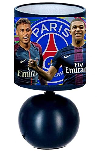 PRESENT Lampe de chevet Foot K Mbappe et Neymar PSG - création artisanale découpage manuelle. H 25cm
