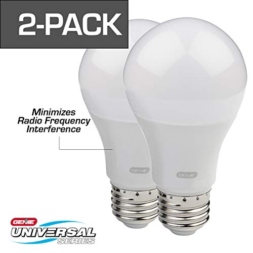 Image of Genie GLEDB2-R2 2 Pack Garage Door Opener LED LIGHT BULB, 4000K,White | Includes 2 Bulbs, Reduces Interference, Radio Frequency Friendly, Vibration Resistant, Long-Lasting, Low Cost, Universal