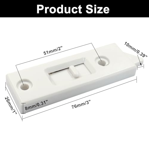 Kyuionty Window Latch Locks Replacement Window Parts and Hardware, Plastic Spring Loaded Sliding Window Tilt Latch for Home Window Accessories, Pack of 4 (White) - Image 2