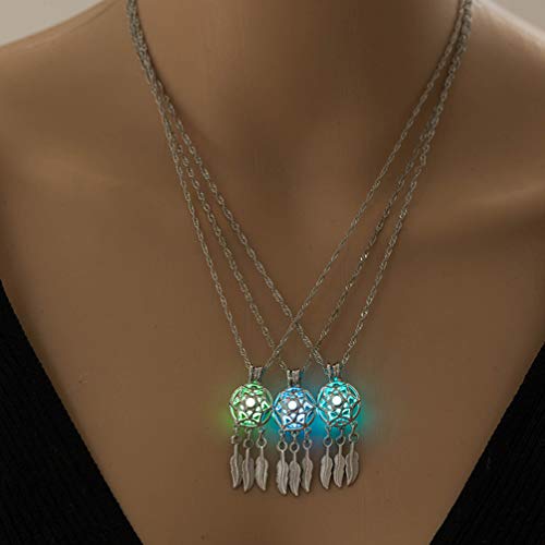 Colar Toyvian Dreamcatcher com pingente elegante e luminoso apanhador de sonhos joia apanhador de so
