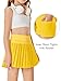 Haloumoning Girls Pleated Skirts with Shorts Athletic Tennis Skorts Sport Performance Skirt with Pockets 4-14 Years Yellow