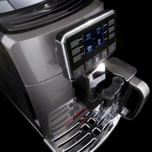 Image of Kaapi Solutions Cadorna Prestige Fully Automatic Espresso Machine,Bean to cups coffee machine for office | Home, Black ABS, stainless steel