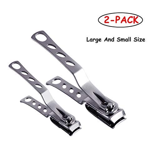 KTcos Juego de 2 cortaúñas con cabezal giratorio para clavos gruesos