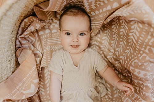 Image of Mini Wander Swaddles for Newborns Muslin Swaddle Blankets - Breathable Soft Gender Neutral Receiving Blanket Baby Essentials | 47 x 47 Cotton - (Tapestry (Maple Sugar)