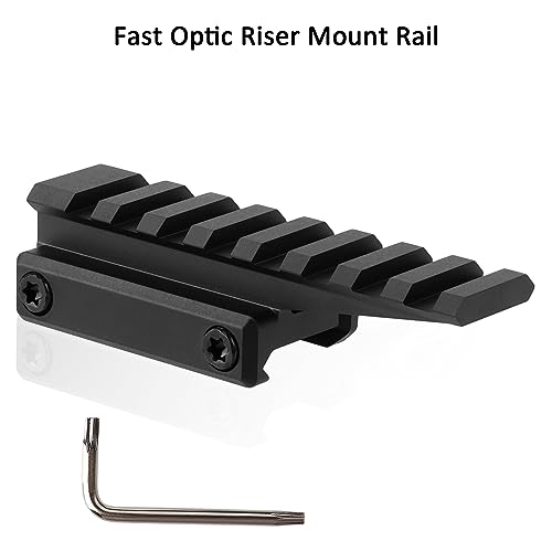 ToopMount Fast Optic Riser Mount Base 20mm Picatinny Rail 8 Slots 0.67" Raised Height - Image 3