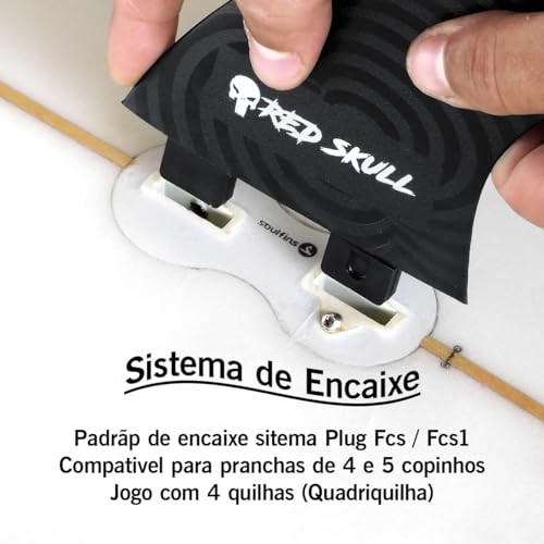 Quadriquilha Fcs1 Quilha Prancha de Surf Fcs1 Jogo de Quatro Quilhas