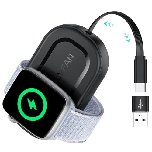 LVFAN Charger for Apple Watch Series 10 9, Fast Charging Retractable USB C & USB A iWatch Charger Cable Cord, Travel Magnetic Wireless Charger for Apple Watch Series 10 9 8 7 6 5 4 SE Ultra 2