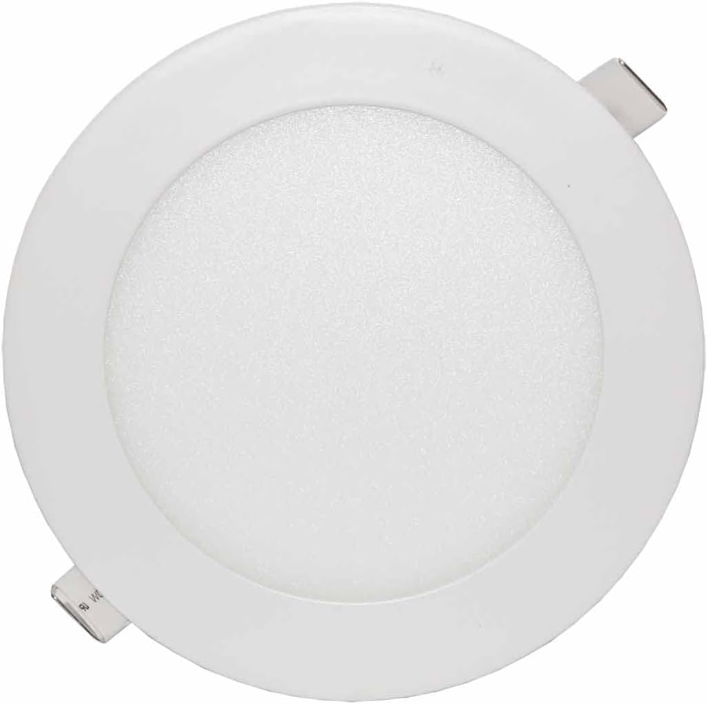 LOWENERGIE 12w LED Round Ceiling Panel Light Recessed Down Lighting, 170mm Dia, 100w Halogen Equivalent (4000k)