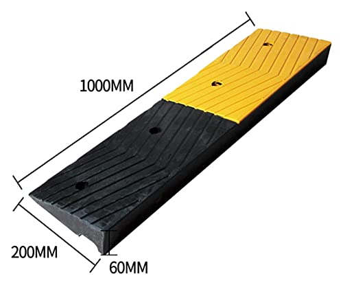 Rampas para vehículo 100x20x6 cm negro y amarillo miniatura 2