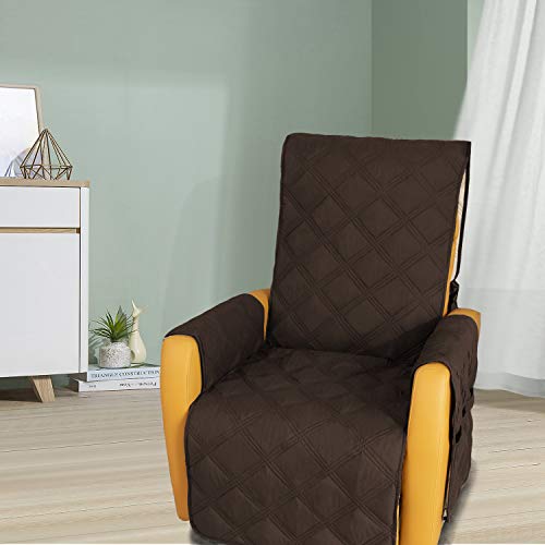 Chhkon Waterproof Recliner Covers With Anti-Skip Furniture Protector Recliner Chair Cover Sofa Slipcover For Children, Sofa Covers For Dogs (Chocolate, 23'') #TOP2