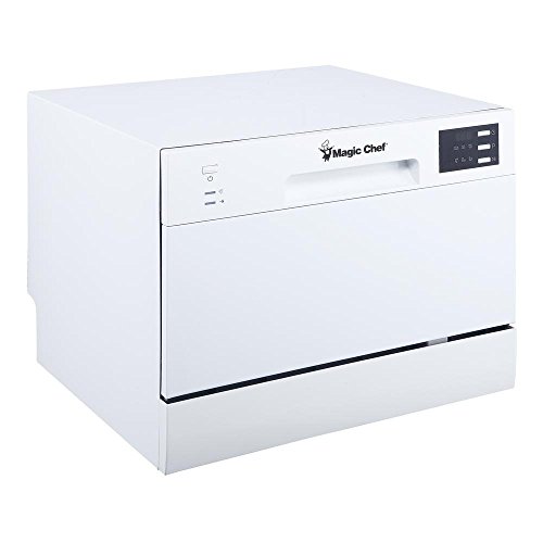 Magic Chef Energy Star 6-Place Setting Mcscd6W5 6 Plate Countertop Dishwasher, White, Household #TOP5