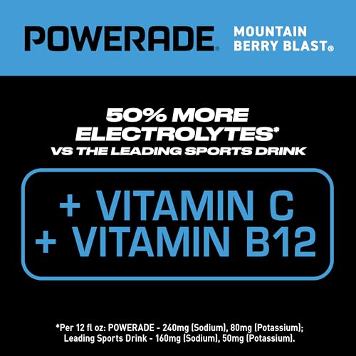 Image of POWERADE Sports Drink, Mountain Berry Blast Electrolyte Drink, 12 Oz (8 Pk)