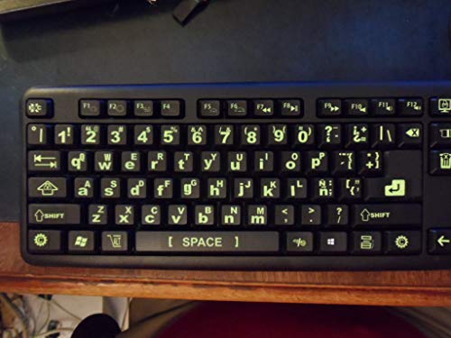 Pegatinas de teclado español/inglés con incrustaciones luminescentes miniatura 3