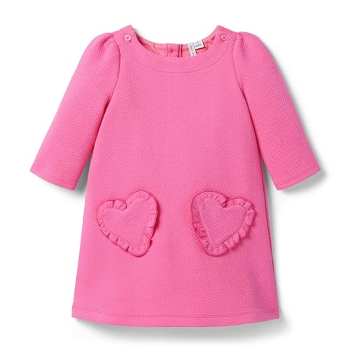 Janie and Jack Girls' Heart Embossed Dress (Toddler/Little Big Kid)