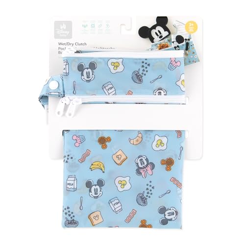image for Bumkins Disney Waterproof Wet Dry Clutch Bag for Baby, Travel, Swim Su