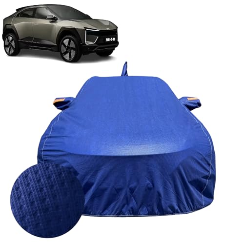 Image of Car Cover for Mahindra BE 6e EV (2025-2026) | 100% Waterproof Cover with Reflective Mirror Pockets | Dustproof, Scratchproof, Heatproof Mahindra BE 6e Car Cover |Soft Cotton Lining| Blue