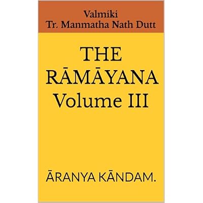 THE RĀMĀYANA Volume III