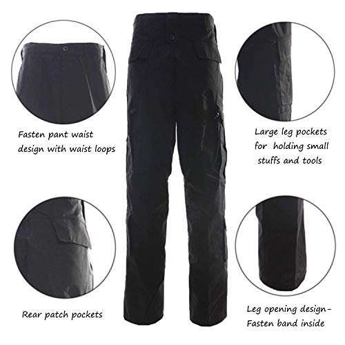 image for LANBAOSI Men's Tactical Jacket and Pants Military Camo Hunting ACU Uni