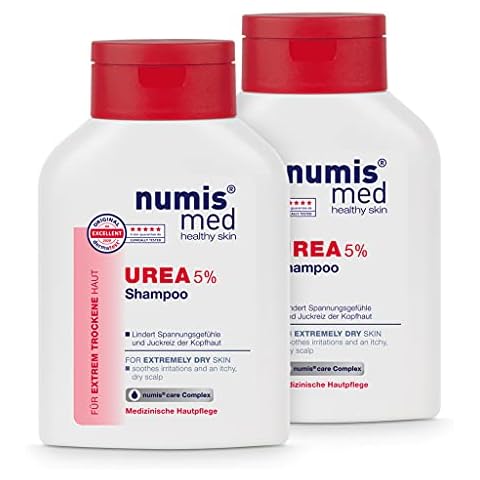 numis med Shampoo with 5% Urea - 2 x Skin Soothing Hair Shampoo for Extremely Dry, Itch-Prone Scalp - Vegan Hair Care without Silicone, Parabens & Mineral Oil - Hair Shampoo (2 x 200 ml) Cover
