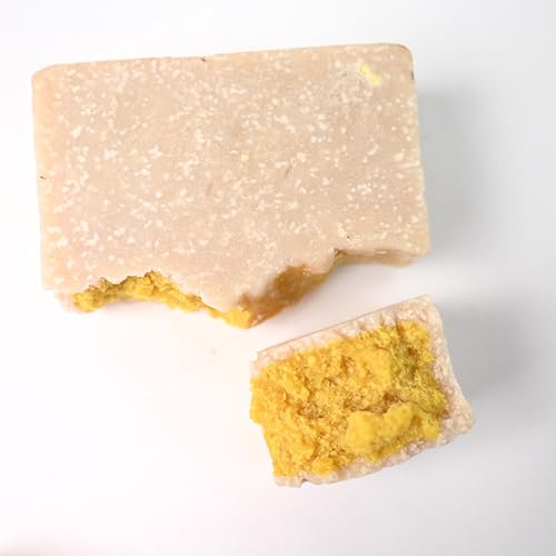 Jabón Nolvia, Barra de Jabón Nolvia de Proceso en Frío con Hoja de Tuya y Avena para Piel Seca y Sensible, Orgánico Artesanal Hidratante y Limpiador para Rostro (Azufre)