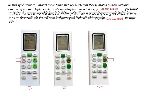 Image of Sanavya AC Remote Control - Compatible Replacement for Split & Window Air Conditioners - Replicates Genuine Remote Functions (Blue Star AC 226A)