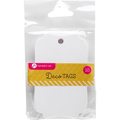 Hampton Art Paper Tags 3"X4" 10/Pkg-White, White