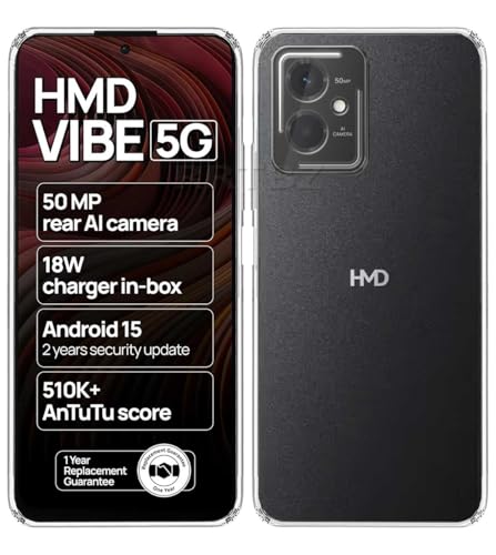 Image of Soft Silicone TPU Flexible Back Cover Compatible with HMD Vibe 5G