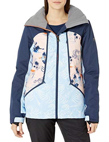 Roxy Snow Junior's Wildlife Jacket, Mandarin Orange POP Snow CRYST, XS