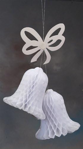 17" Double Bells & Bows Paper Honeycomb Decoration