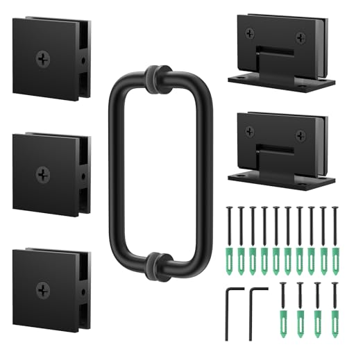 RemixOri Shower Door Hardware Kit 304 Stainless Steel for 6/25'-1/2' (6mm-12mm) Tempered Glass...