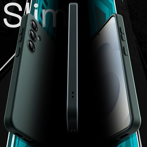 Image of JETech Slim Fit Cover TPU Case for Samsung Galaxy S25 5G, Camera Lens Full Protection, Soft TPU Thin Protective Phone Cover with Matte Finish, Shockproof (Midnight Green)